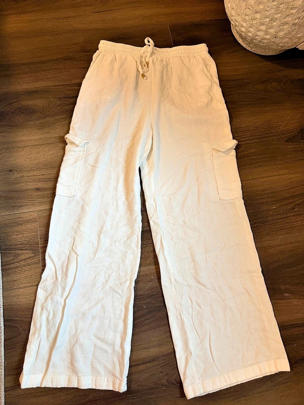 White Linen Beach Pants